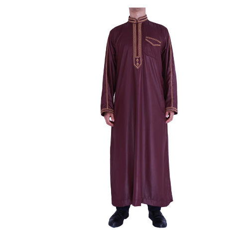 Polyester Cotton Embroidered Robe Style Islamic Arabian