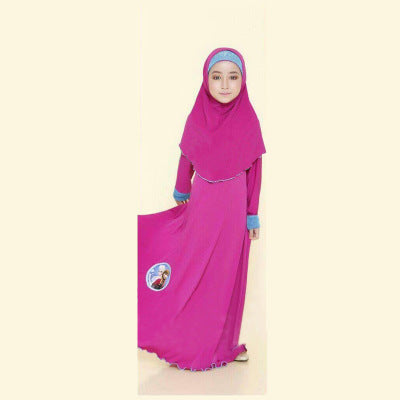 Girl Abaya colorful. Muslim girl dress