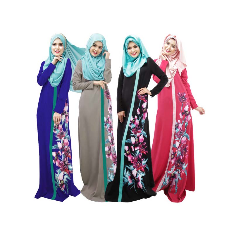 Ethnic long skirt digital printing multi-color multi-code Arabic robe