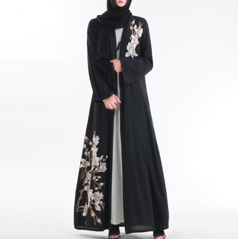 Embroidered Cardigan Dubai Dress