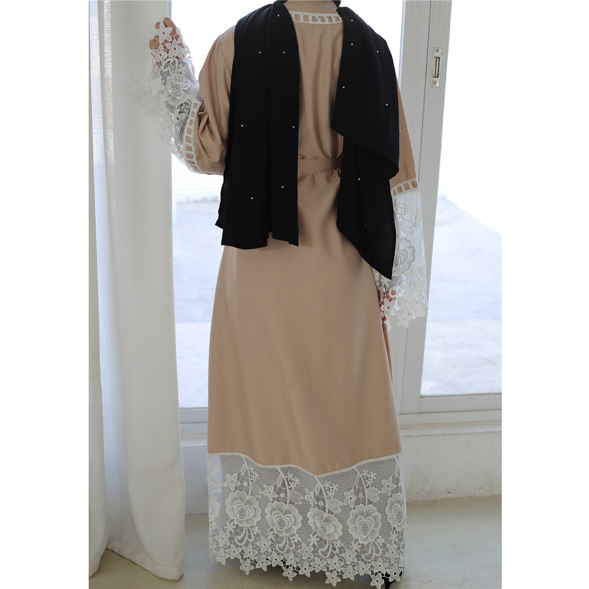 Women's Embroidered Cardigan Gown Dress