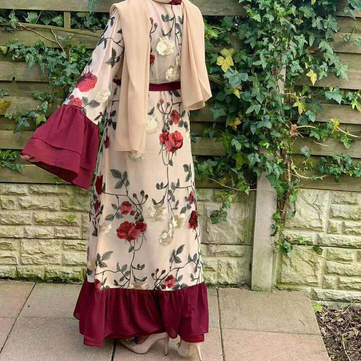 Middle Eastern Embroidered Patchwork Cardigan