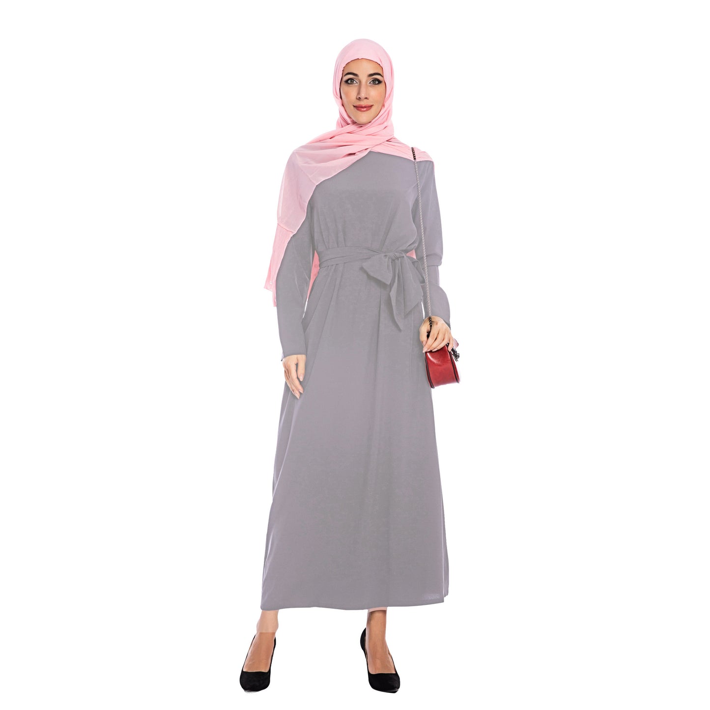 Plain Color Simple Saudi Arabian Muslim Dress