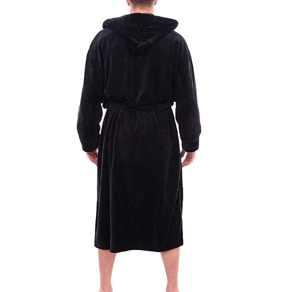 longer bathrobe long-sleeved gown