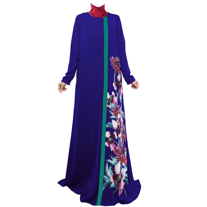 Ethnic long skirt digital printing multi-color multi-code Arabic robe