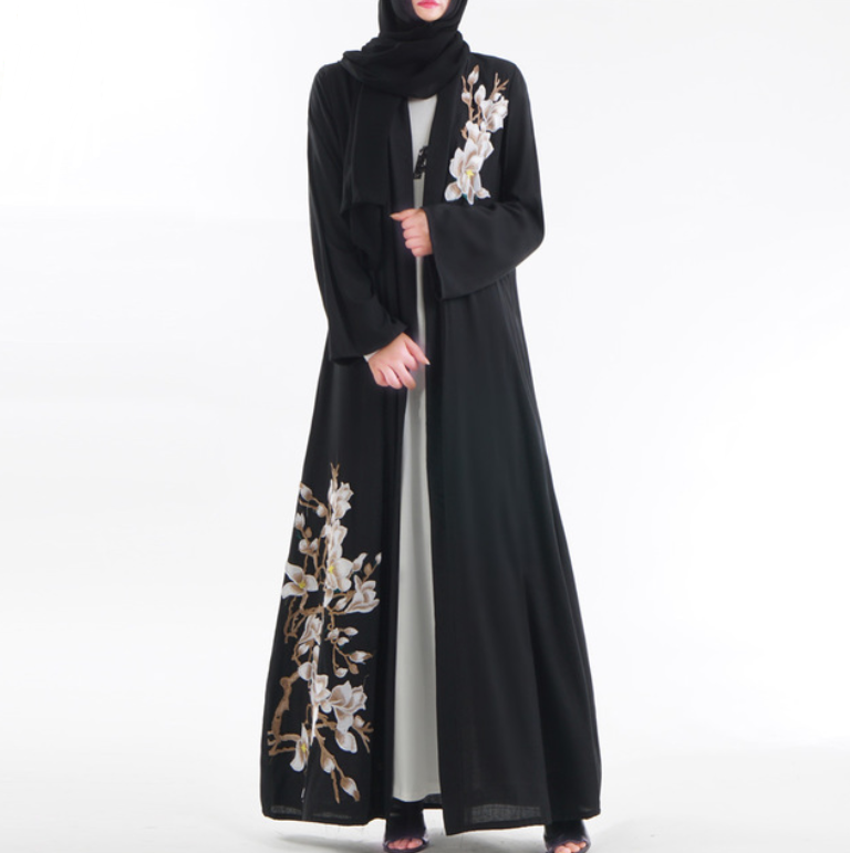 Embroidered Cardigan Dubai Dress