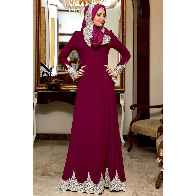 Elegant Fashion Robe Slimming Long Sleeve Dress