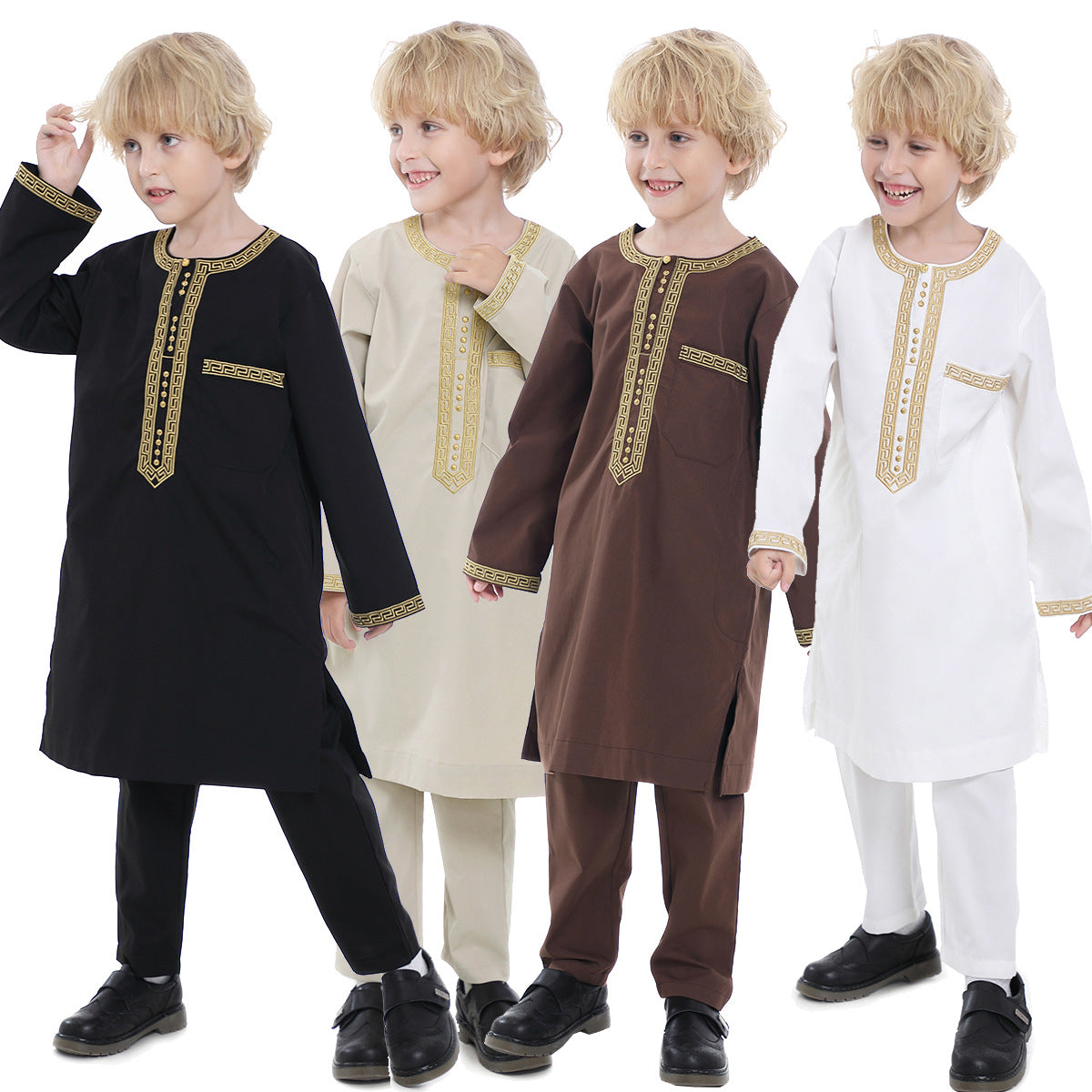 Muslim Boy Embroidered kurta Pyjama