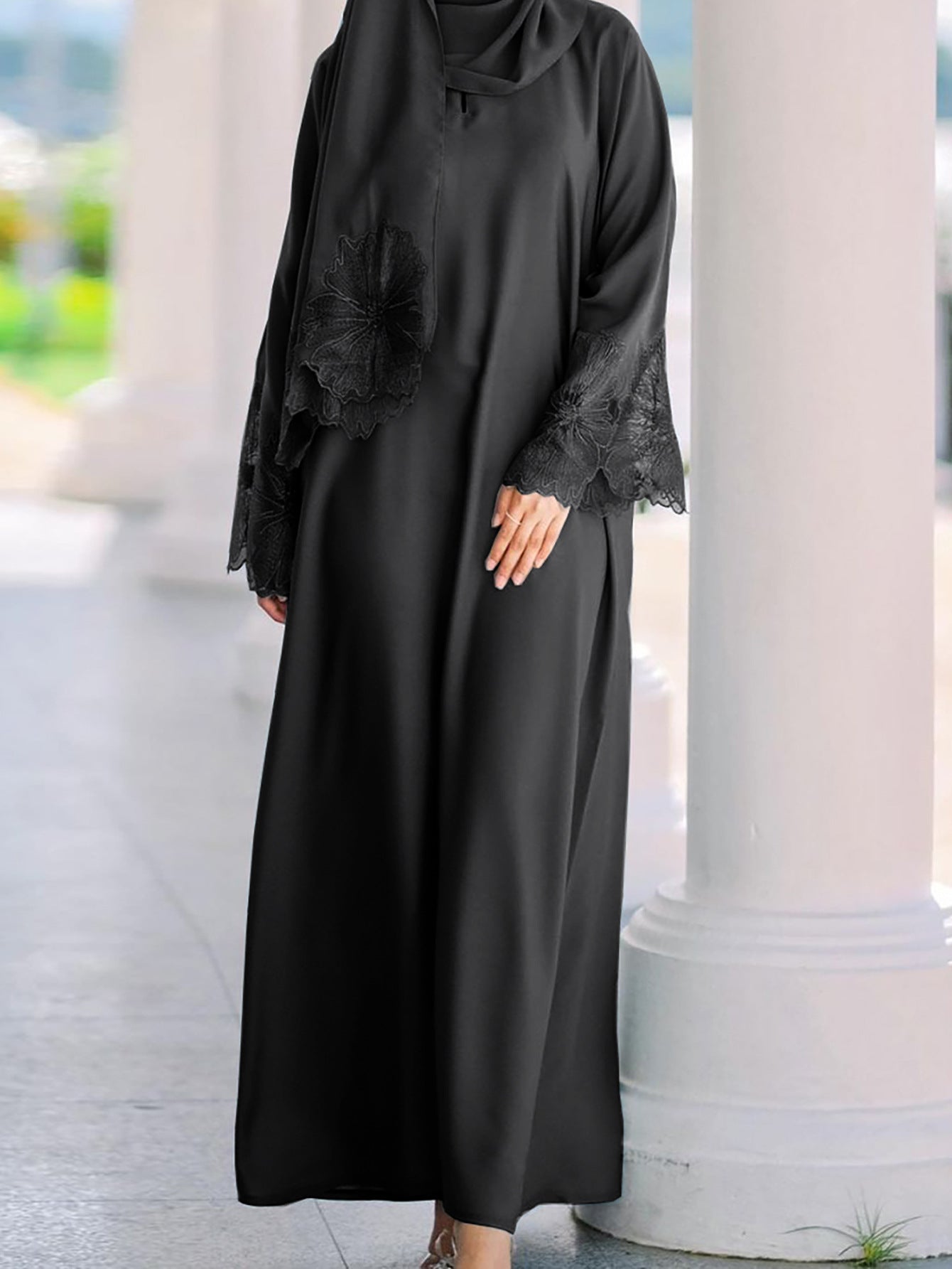 Women's Muslim Robe Malay Indonesian Dress With Headscarf