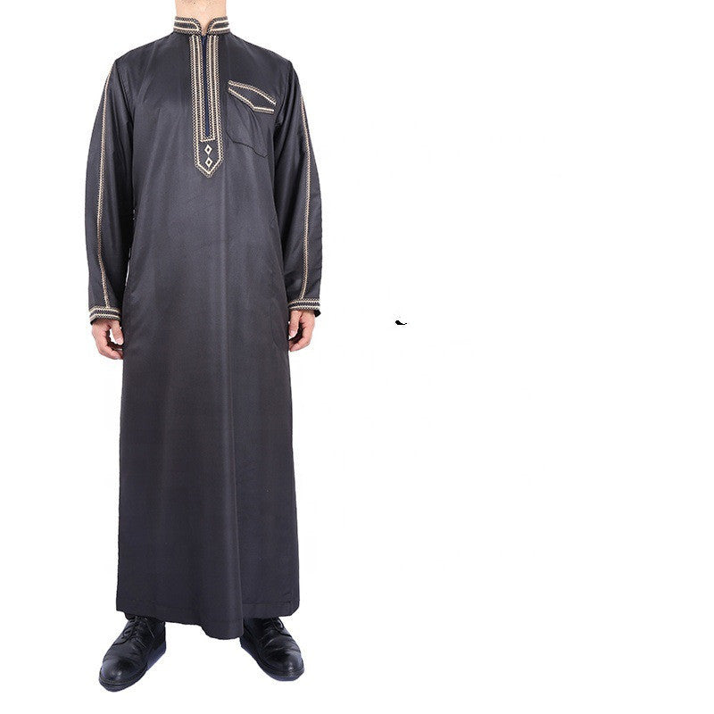 Polyester Cotton Embroidered Robe Style Islamic Arabian