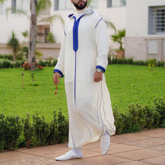 Slim-fit White Muslim Robe /Thobe /jhubba