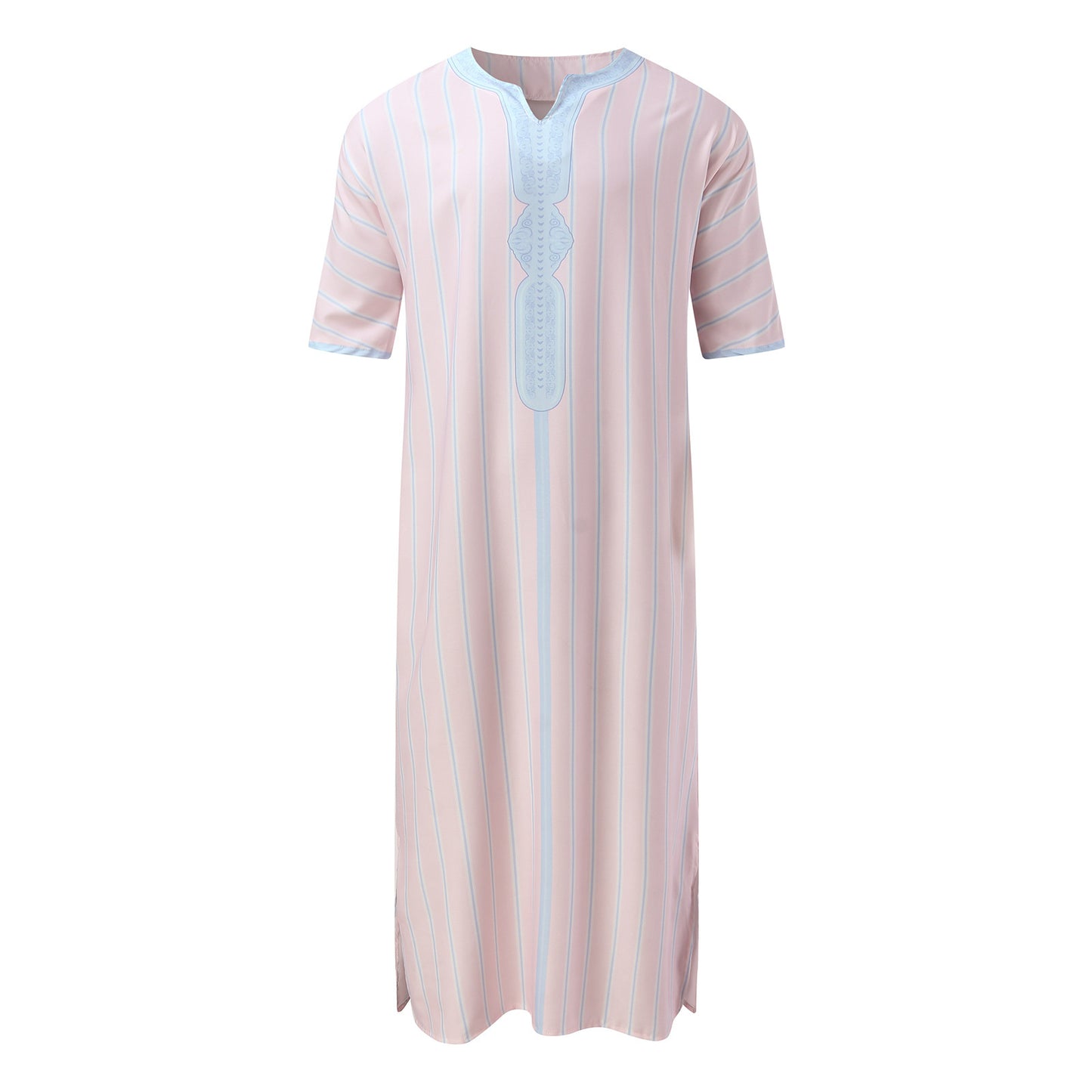 Short Sleeve Thobe Arab Ethnic Style Men