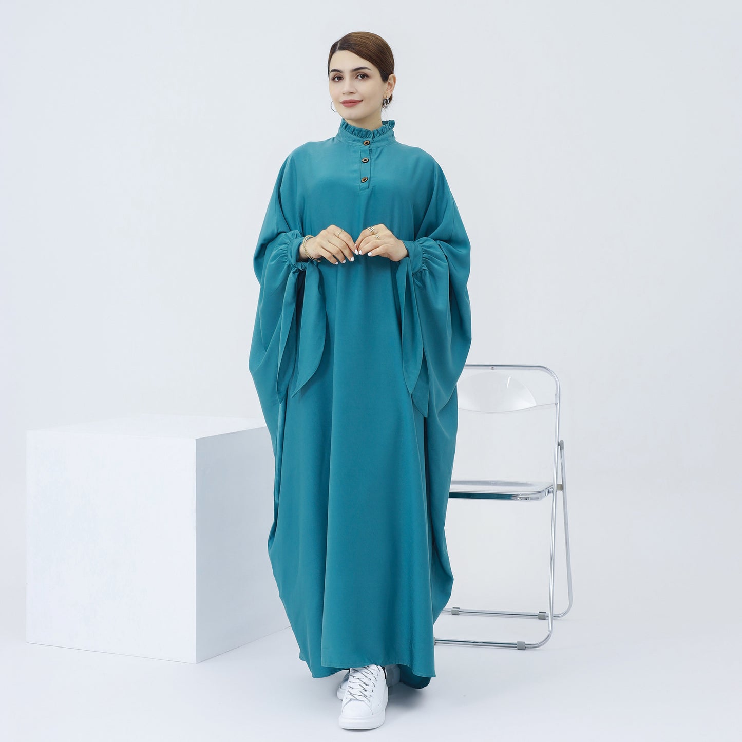 Large Swing Solid Color Robe Dress