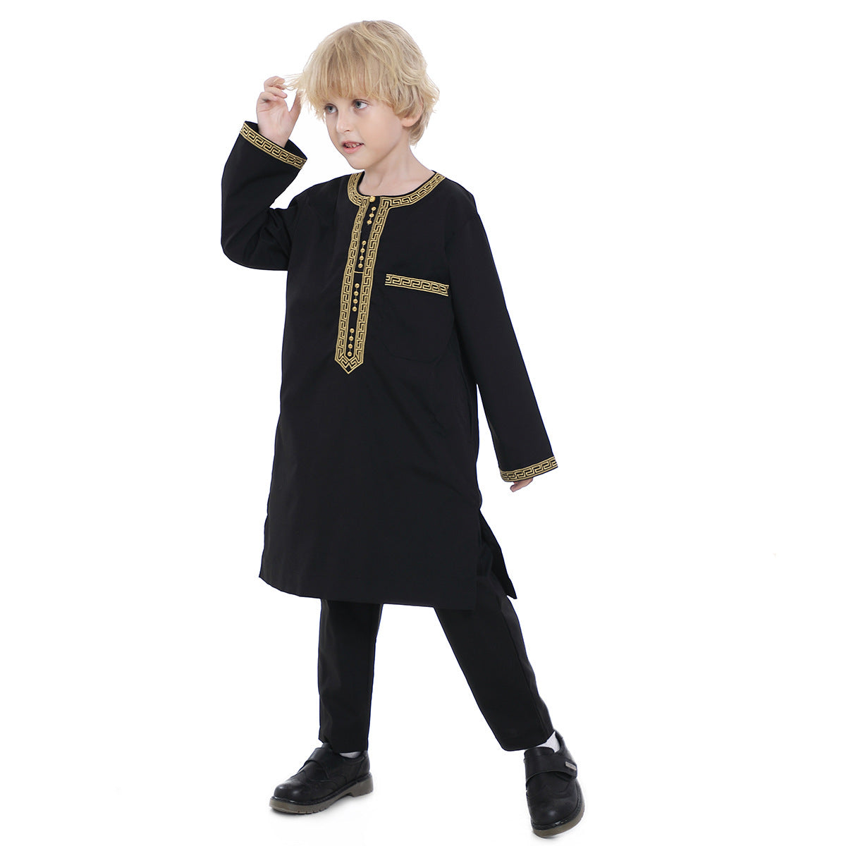 Muslim Boy Embroidered kurta Pyjama