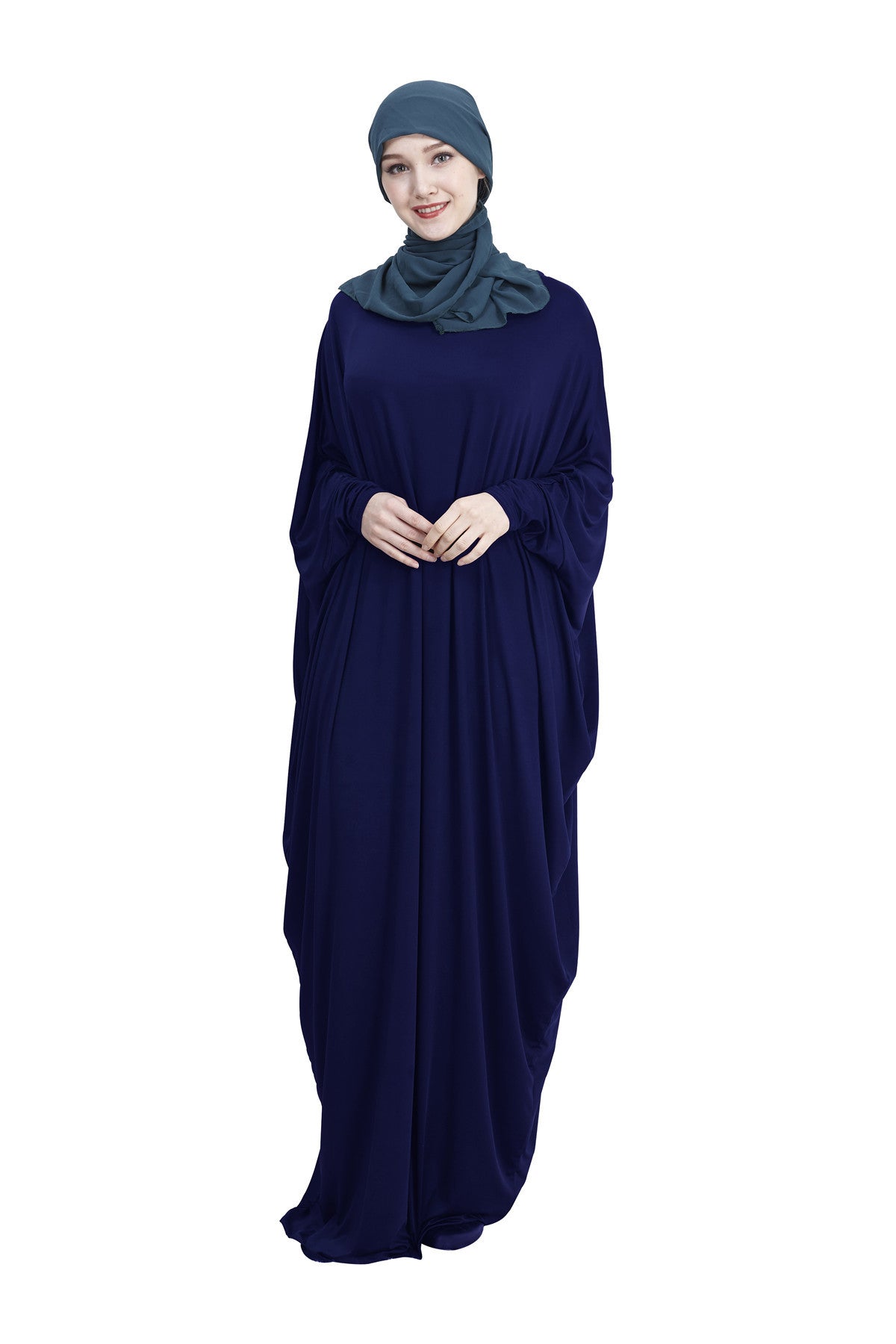 Arab Muslim Casual Clothing Multi-color Bat Sleeve Robe, Abaya