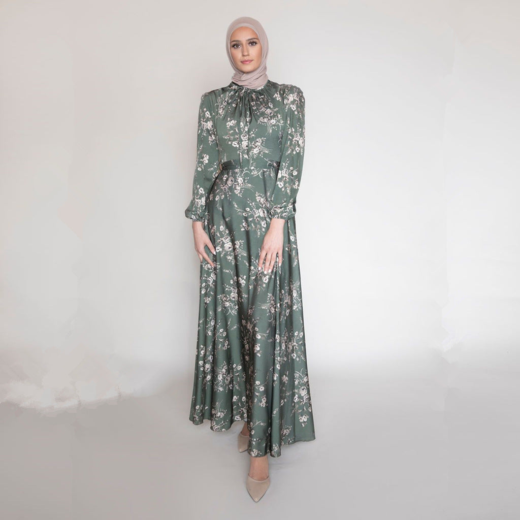 Dubai Elegant Satin Oversized Dress