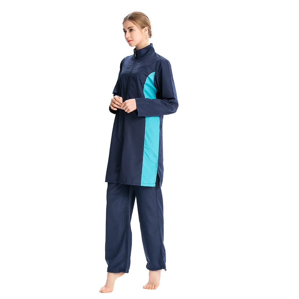 Muslim Swimsuit Southeast Asia Hui Conservative Three-piece Suit Sportswear Swimming Suit