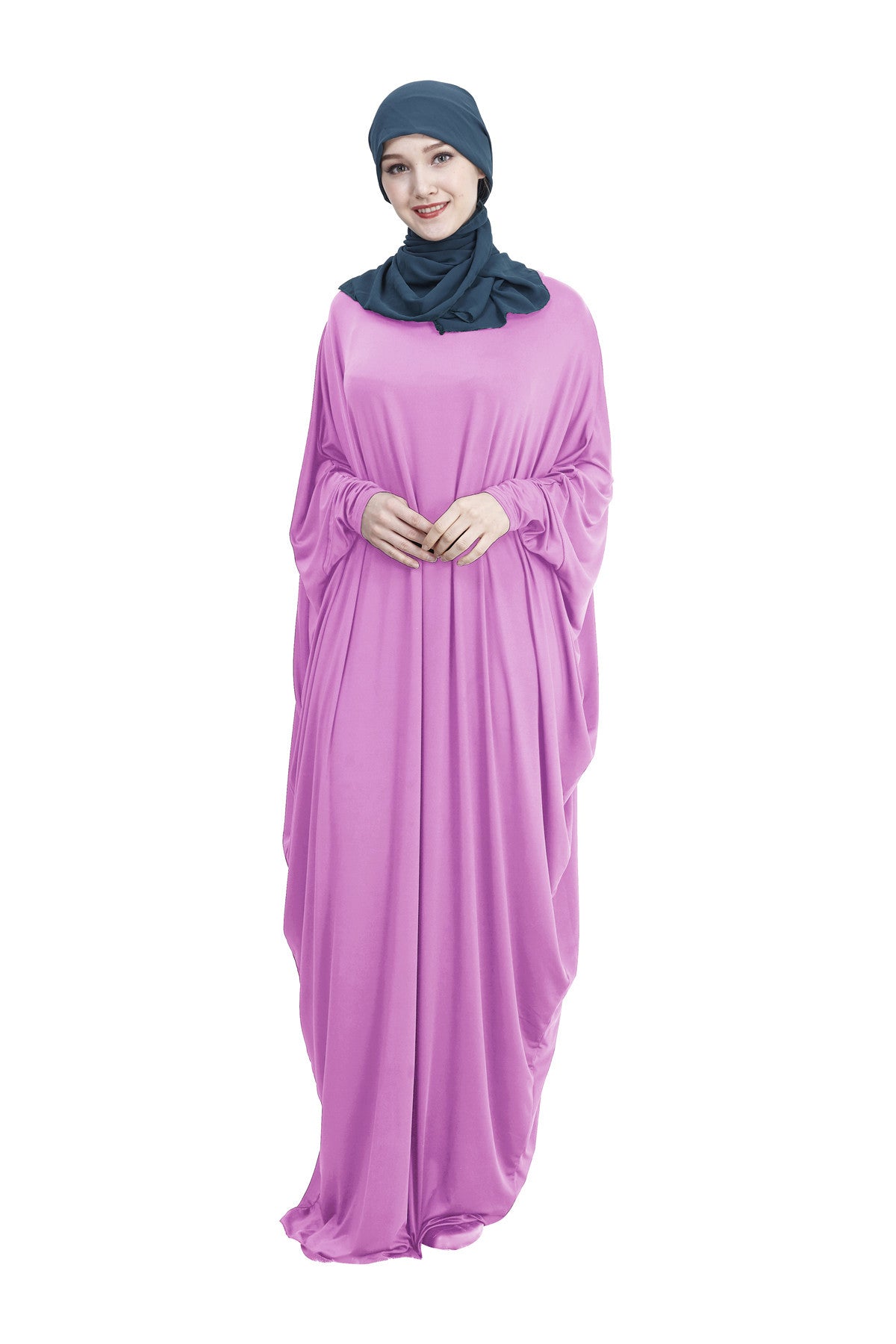 Arab Muslim Casual Clothing Multi-color Bat Sleeve Robe, Abaya