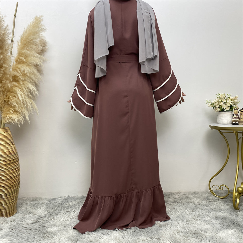 Muslim Fashion Dress At Hem For Women