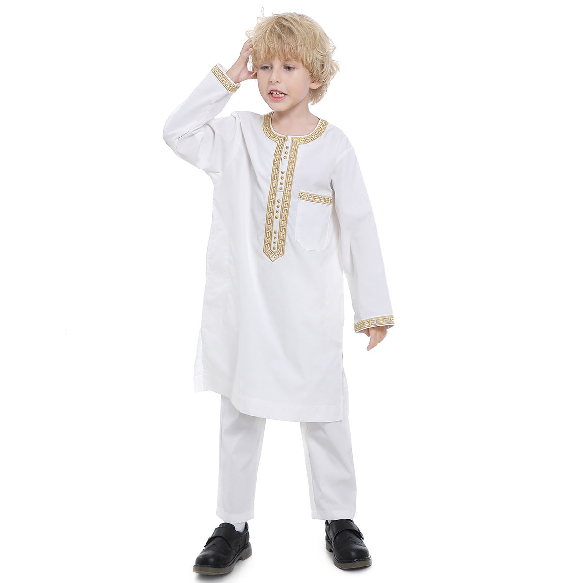 Muslim Boy Embroidered kurta Pyjama